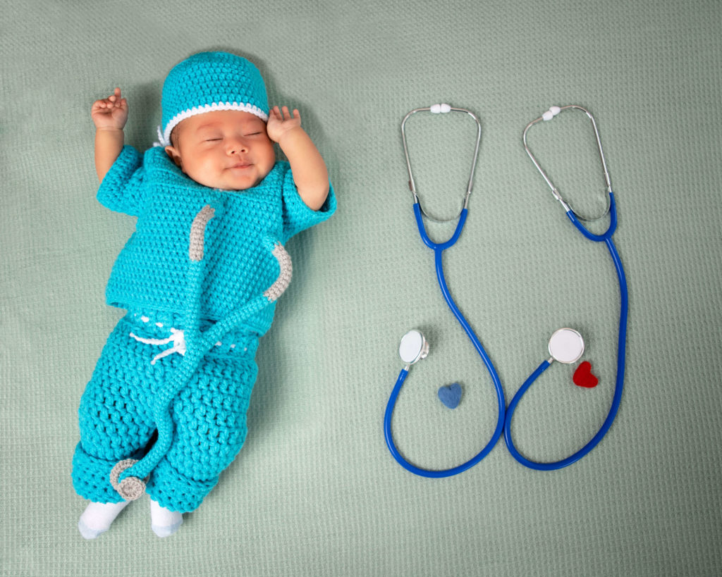100 Days Little Doctor MD with stethoscopes